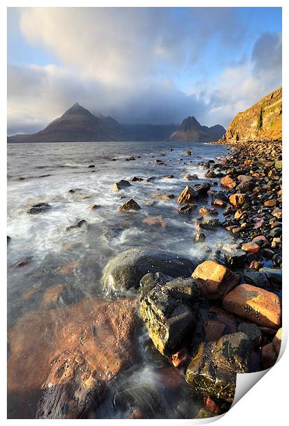 Late Light at Elgol Print by Andrew Ray