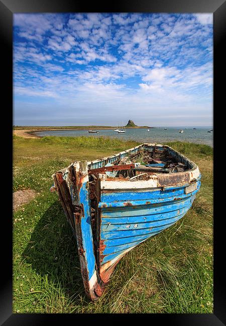 Lindisfarne Boat Framed Print by Andrew Ray