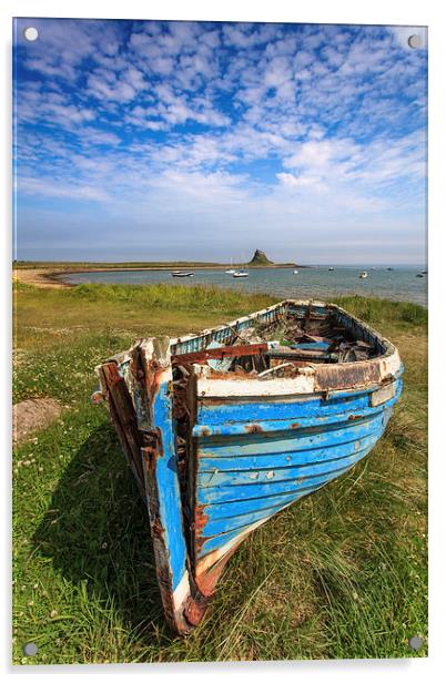 Lindisfarne Boat Acrylic by Andrew Ray
