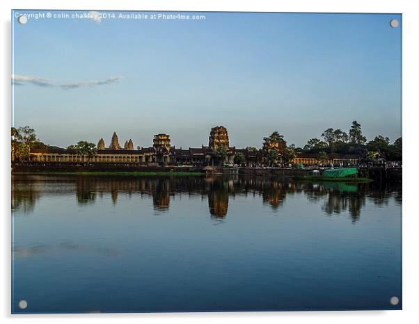  Twighlight at Angkor Wat Acrylic by colin chalkley