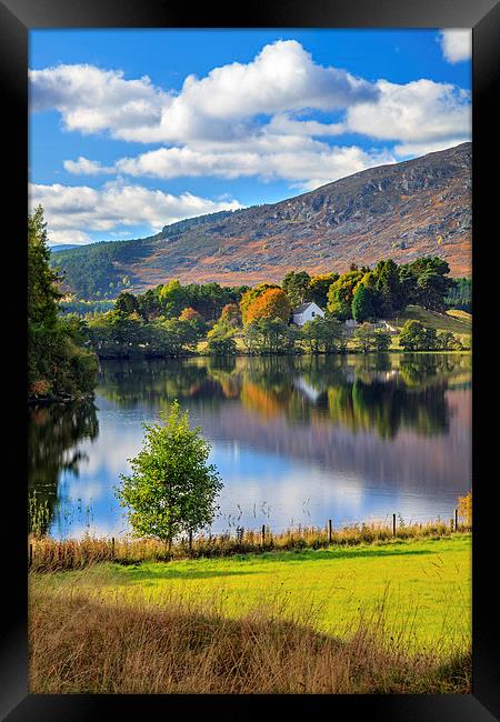 Loch Alvie Reflections Framed Print by Andrew Ray