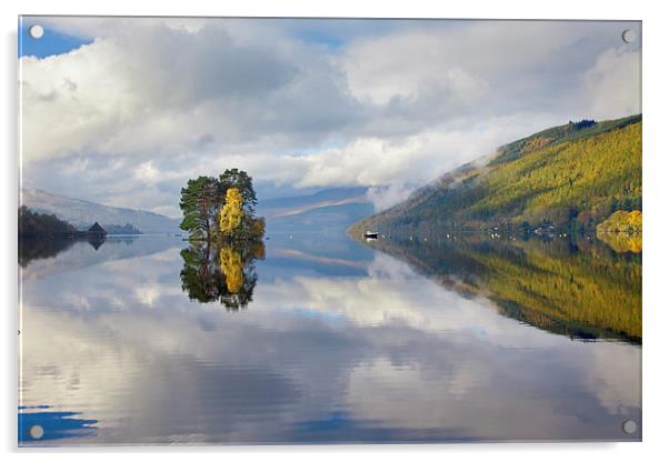 Loch Tay Reflections Acrylic by Andrew Ray