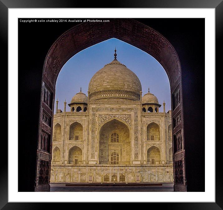  Taj Mahal Framed Mounted Print by colin chalkley