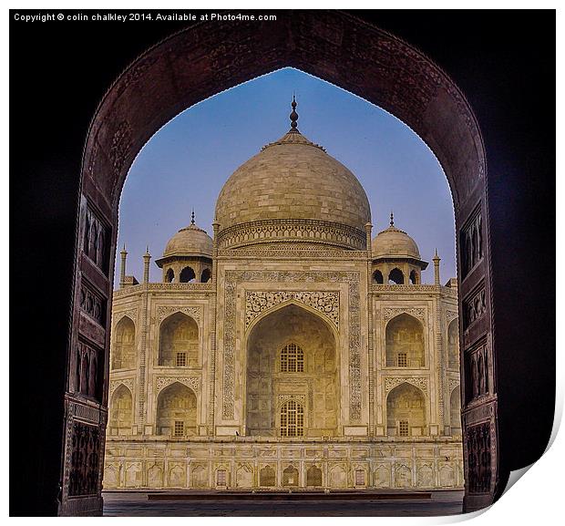  Taj Mahal Print by colin chalkley