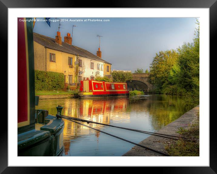 The  Bridgewater Canal . Framed Mounted Print by William Duggan