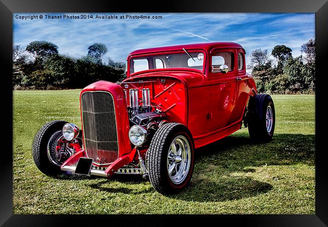  Red Hot Rod Framed Print by Thanet Photos