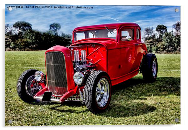  Red Hot Rod Acrylic by Thanet Photos
