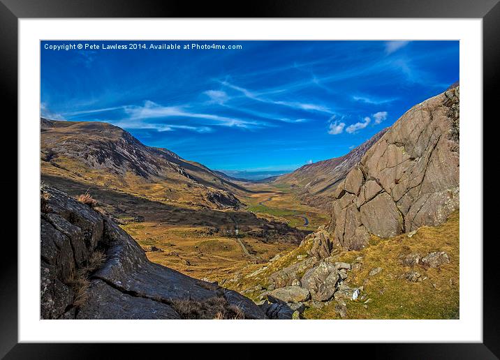  Nant Ffrancon Pass Framed Mounted Print by Pete Lawless