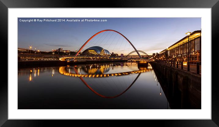  Millennium Bridge Panoramic Framed Mounted Print by Ray Pritchard