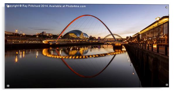  Millennium Bridge Panoramic Acrylic by Ray Pritchard