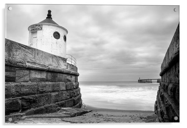 Whitby Sea Defences, North Yorkshire Acrylic by Martin Williams