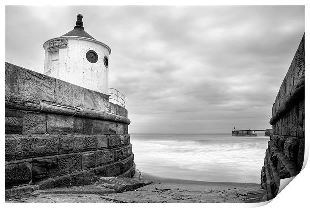 Whitby Sea Defences, North Yorkshire Print by Martin Williams