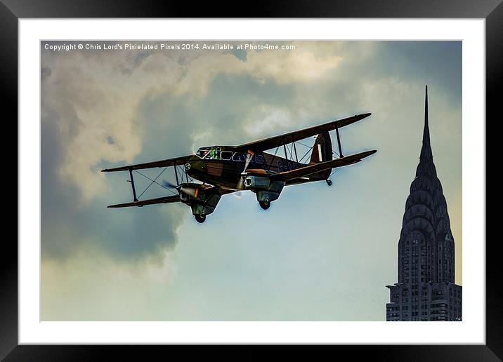  The de Havilland DH.89 Dragon Rapide Framed Mounted Print by Chris Lord