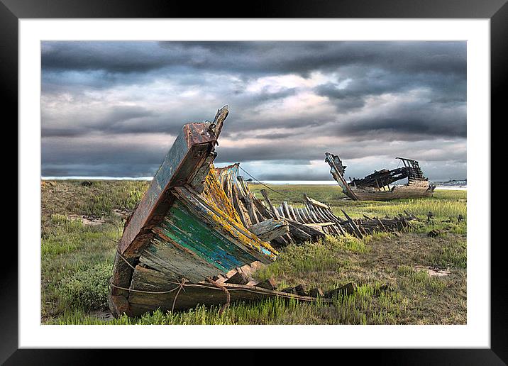   Fleetwood Wreck Framed Mounted Print by Irene Burdell