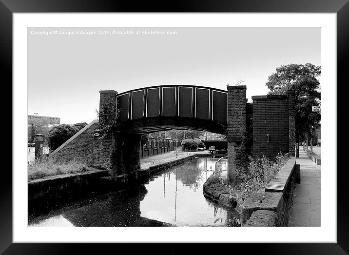 Bridge over Rochdale Canal.  Framed Mounted Print by Jacqui Kilcoyne