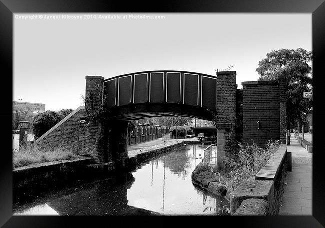 Bridge over Rochdale Canal.  Framed Print by Jacqui Kilcoyne