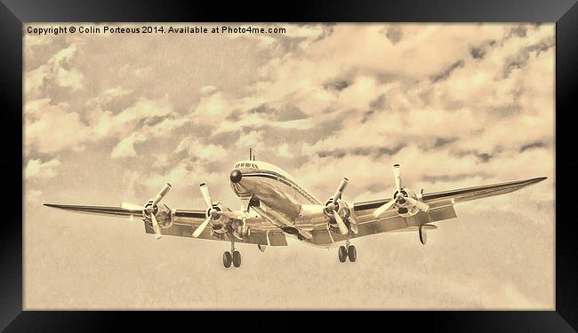  Lockheed Constellation Framed Print by Colin Porteous