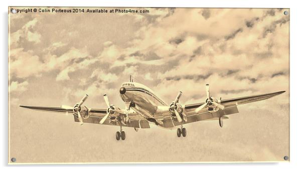  Lockheed Constellation Acrylic by Colin Porteous