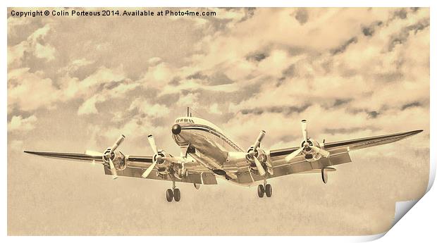  Lockheed Constellation Print by Colin Porteous