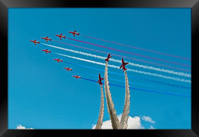  Red Arrows Memorial  Framed Print by Claire Hartley