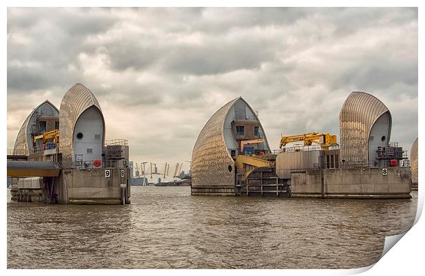  The Thames Barrier Print by Clive Eariss
