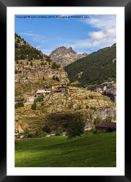  Andorran Landscape Framed Mounted Print by colin chalkley