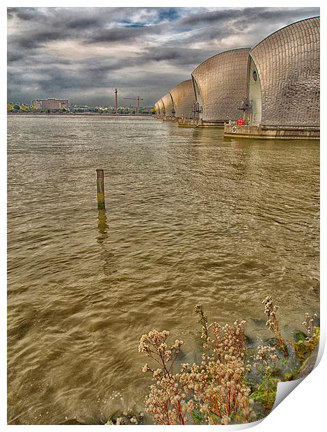 The Thames Barrier  Print by Clive Eariss