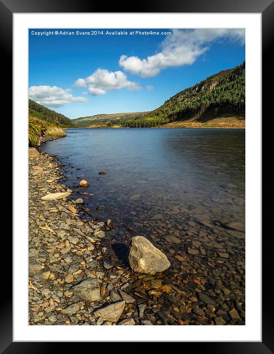 Clouds Over Lake  Framed Mounted Print by Adrian Evans