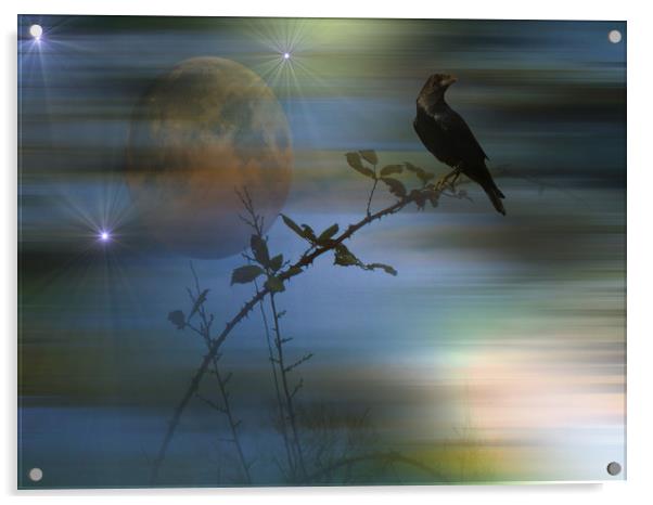  Raven's Dawn. Acrylic by Heather Goodwin