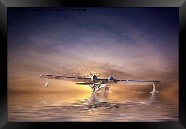  PBY Catalina take off Framed Print by Rob Lester