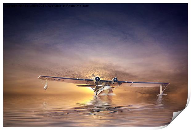  PBY Catalina take off Print by Rob Lester
