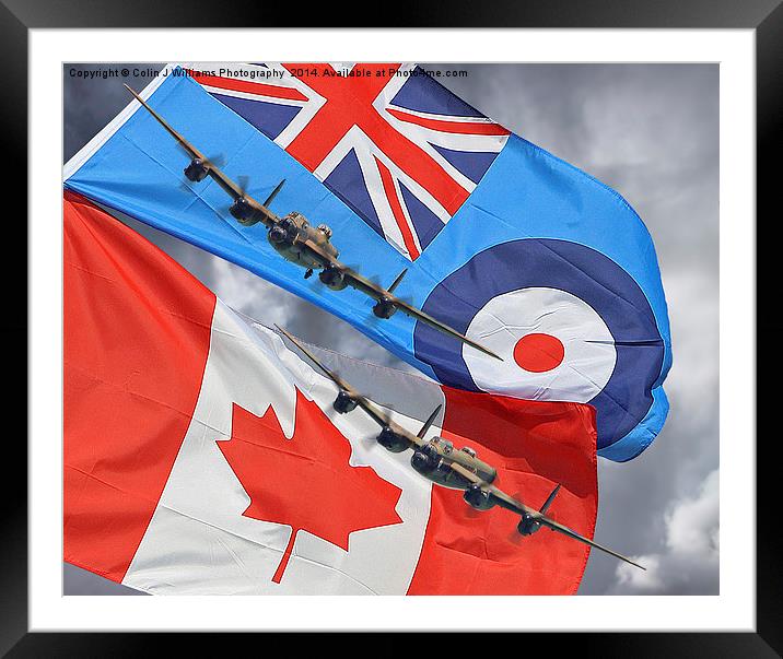  The 2 Lancasters Tour - 2014 Framed Mounted Print by Colin Williams Photography