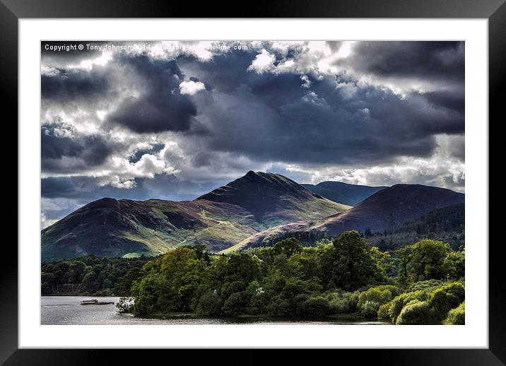  Causey Pike From Derwentwater Framed Mounted Print by Tony Johnson