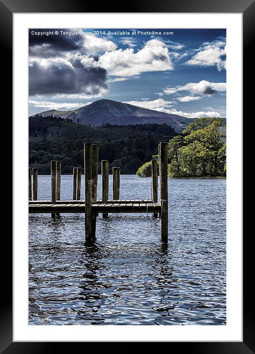Derwentwater Lake  Framed Mounted Print by Tony Johnson