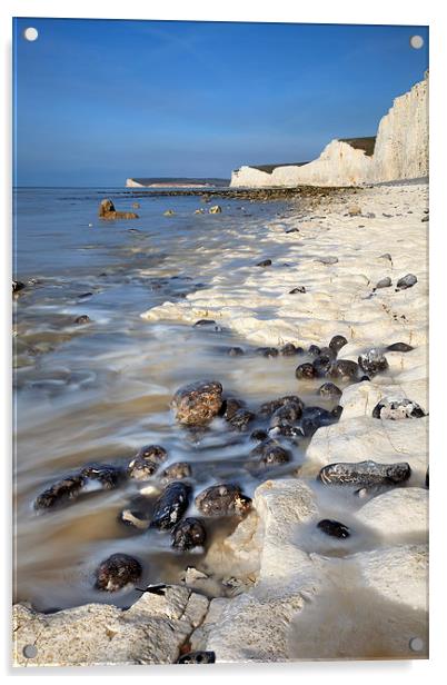 Low Tide at the Seven Sisters  Acrylic by Andrew Ray