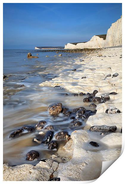 Low Tide at the Seven Sisters  Print by Andrew Ray