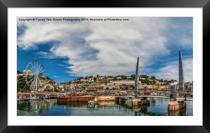  Torquay Harbour. Framed Mounted Print by Tracey Yeo