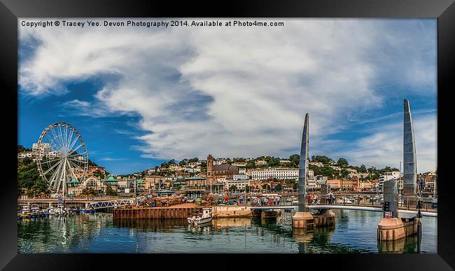  Torquay Harbour. Framed Print by Tracey Yeo