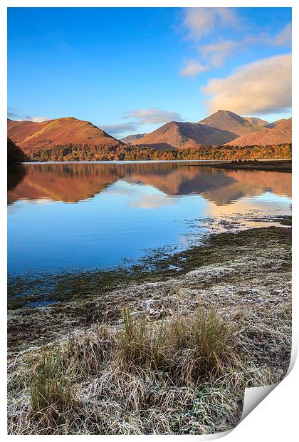 Morning at Derwent Water Print by Andrew Ray