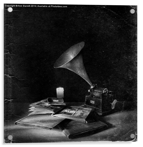 The Phonograph 4 Mono Acrylic by Ann Garrett