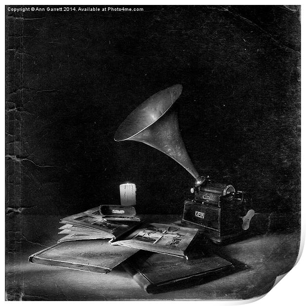 The Phonograph 4 Mono Print by Ann Garrett