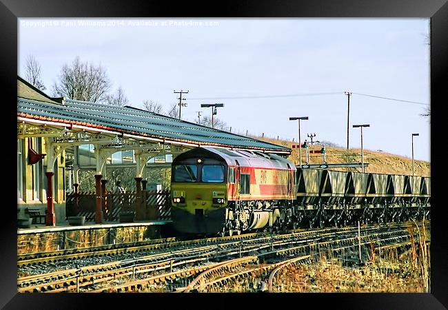 Freight Train at Hellifield Framed Print by Paul Williams