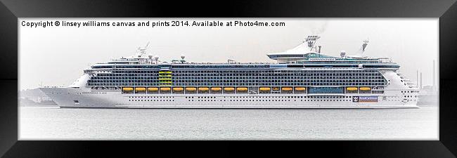  M S Independence Of The Seas Framed Print by Linsey Williams