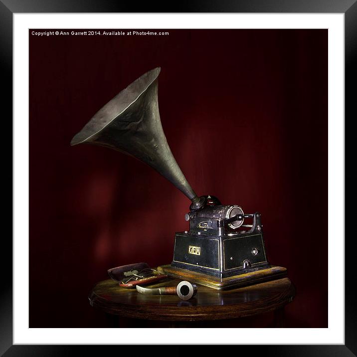 The Phonograph 5 Framed Mounted Print by Ann Garrett
