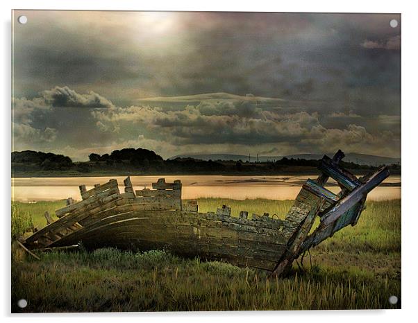  Fleetwood Wreck Acrylic by Irene Burdell