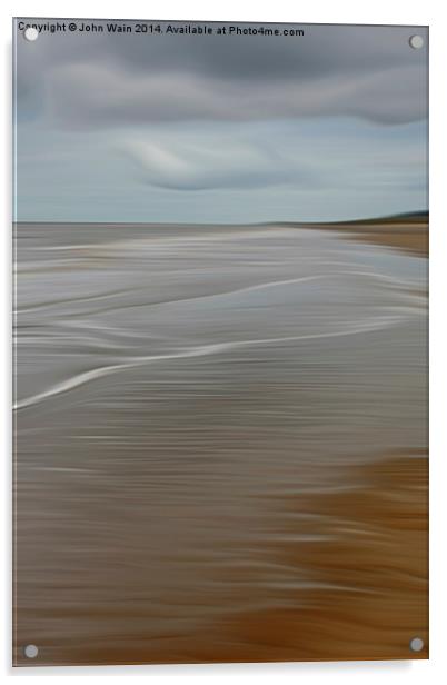 The Beach Acrylic by John Wain