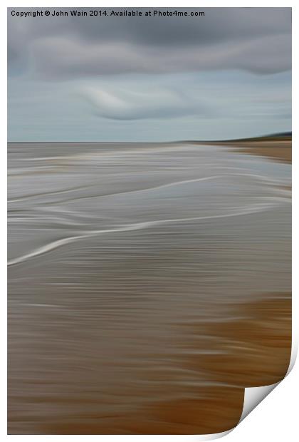 The Beach Print by John Wain