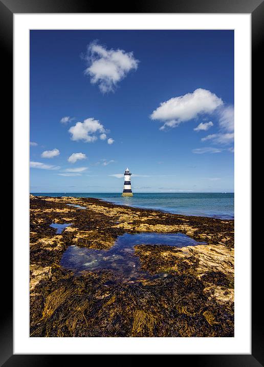  Trwyn Du Lighthouse  Framed Mounted Print by Ian Mitchell