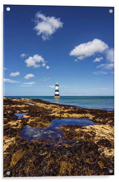  Trwyn Du Lighthouse  Acrylic by Ian Mitchell