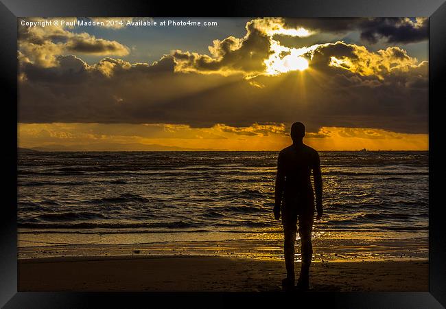 Sunset at Crosby Framed Print by Paul Madden